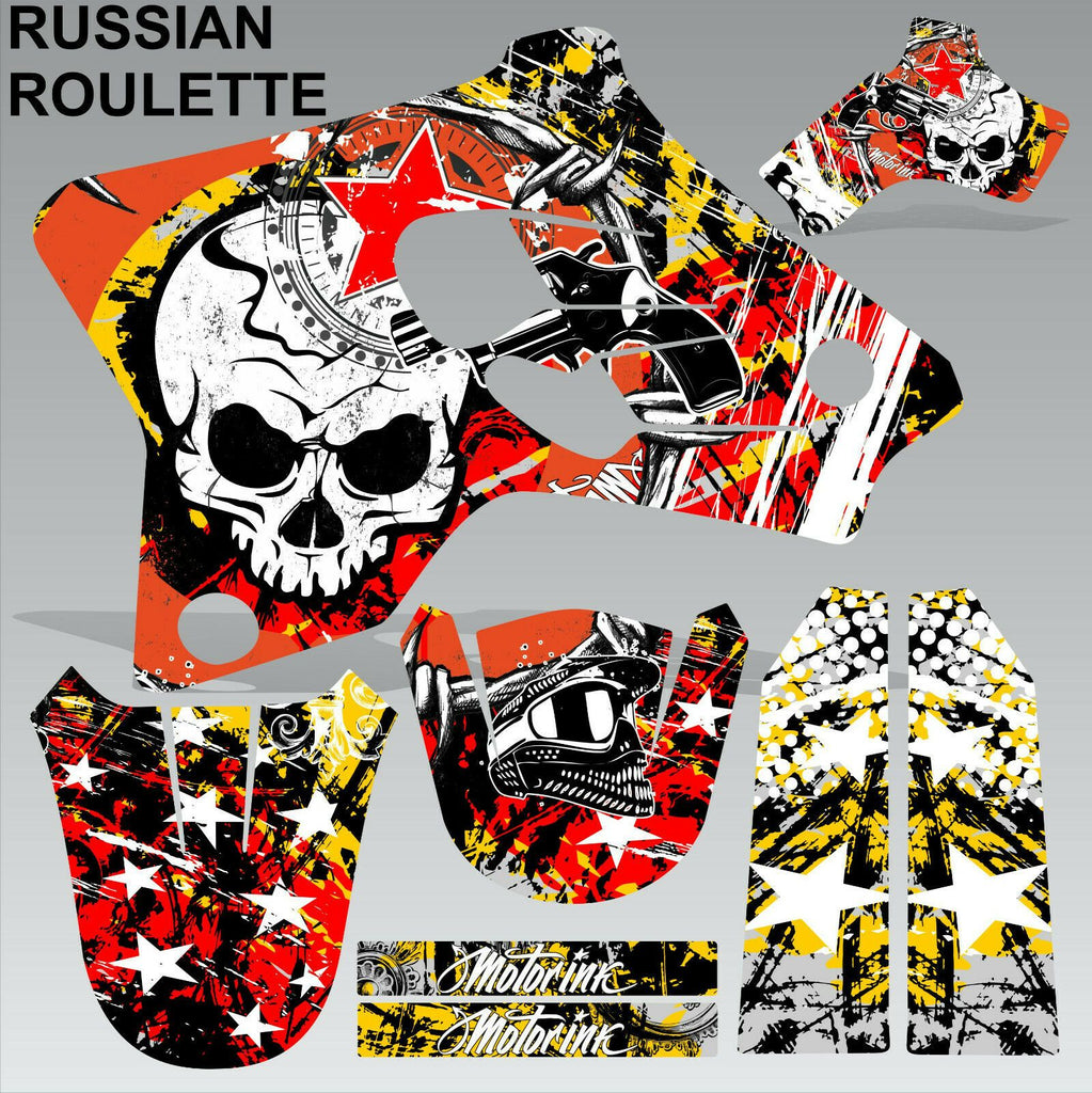 Yamaha YZ 80 1993-2001 RUSSIAN ROULETTE motocross racing decals set MX graphics
