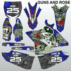 Yamaha YZ 125 250 2015-2017 GUNS AND ROSES motocross racing decals MX graphics