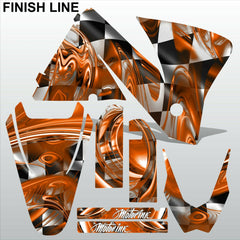 KTM EXC 2001-2002 FINISH LINE motocross decals stripes race set MX graphics kit