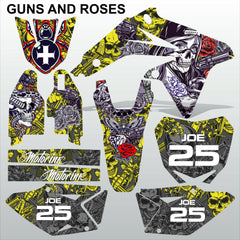 SUZUKI RMZ 450 2008-2017 GUNS AND ROSES motocross racing decals set MX graphics