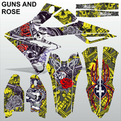 SUZUKI RMZ 450 2018-2021 GUNS AND ROSE motocross racing decals set MX graphics