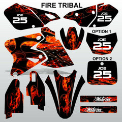 Kawasaki KLX 400 FIRE TRIBAL motocross decals set MX graphics stripe kit
