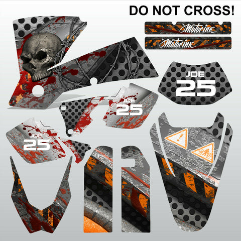 KTM EXC 2003 DO NOT CROSS motocross decals racing stripes set MX graphics kit