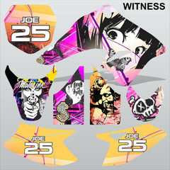 SUZUKI DRZ 70 WITNESS motocross racing decals set MX graphics stripes kit