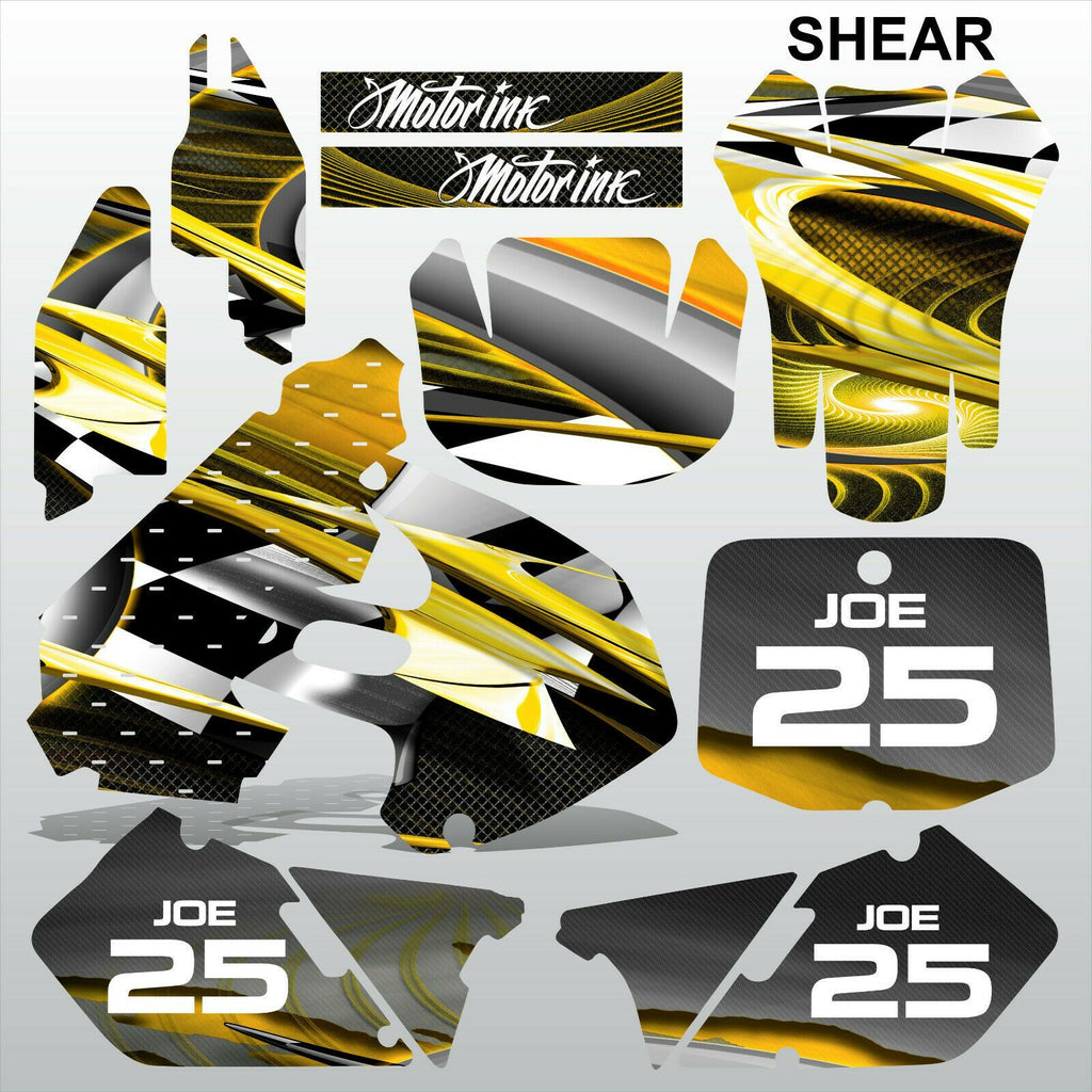 Suzuki RM 125-250 1999 2000 SHEAR motocross racing decals set MX graphics kit