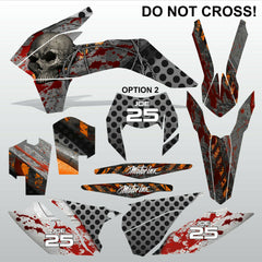 KTM EXC 2014 DO NOT CROSS motocross decals set MX graphics stripe kit