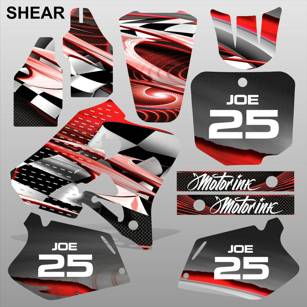 Honda CR125 CR250 95-97 SHEAR motocross decals racing set MX graphics stripe kit