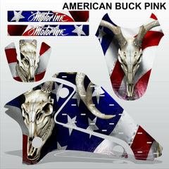 SUZUKI DRZ 125 2001-2007 AMERICAN BUCK PINK motocross decals set MX graphics kit