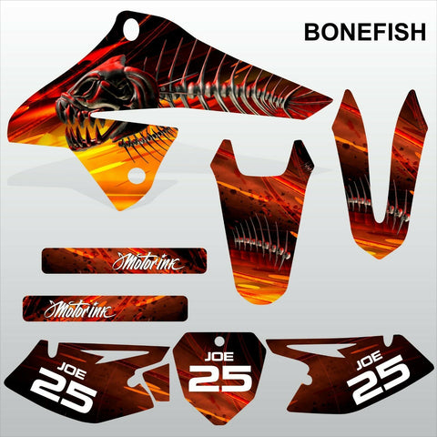 SUZUKI DRZ 125 2008-2019 BONEFISH motocross racing decals set MX graphics kit