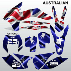 KTM EXC 2014 AUSTRALIAN motocross decals set MX graphics stripe kit