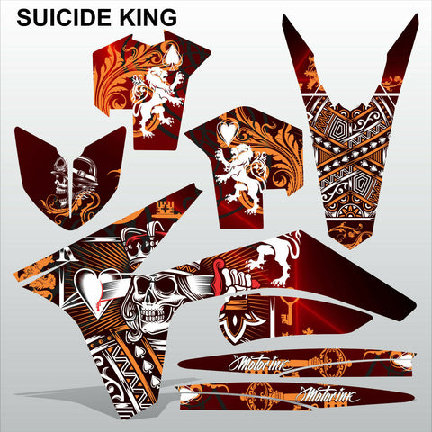 KTM SXF 2011-2012 SUICIDE KING motocross racing decals MX graphics stripes kit