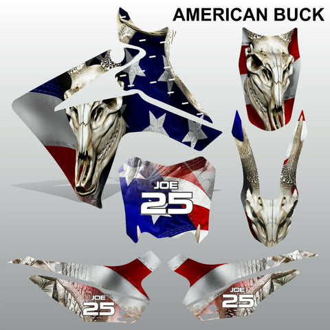 Honda CRF 110F 2013-2014 AMERICAN BUCK motocross decals MX graphics kit
