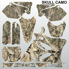 Yamaha YZ 125 250 2002-2005 SKULL CAMO motocross racing decals set MX graphics