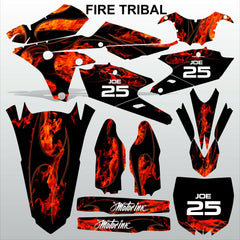 Yamaha YZF 250 450 2014 FIRE TRIBAL race motocross decals set MX graphics kit