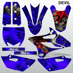 Yamaha YZ 85 2015 DEVIL PUNISHER motocross racing decals set MX graphics stripes