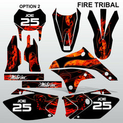 Kawasaki KLX 450 2008-2012 FIRE TRIBAL motocross decals set MX graphics stripe