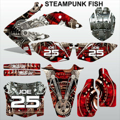 Honda CRF 450 2008 STEAMPUNK FISH racing motocross decals set MX graphics kit