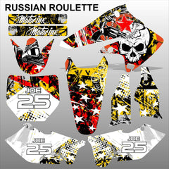 Kawasaki KXF 250 2004-2005 RUSSIAN ROULETTE motocross decals set MX graphics kit
