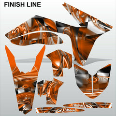 KTM SXF 2011 2012 FINISH LINE motocross racing decals stripes MX graphics kit