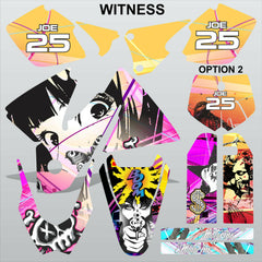 KTM EXC 1998-2000 WITNESS motocross racing decals set MX graphics stripes kit