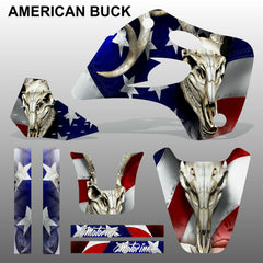 Kawasaki KX 80 1994-1997 AMERICAN BUCK motocross decals MX graphics kit stripes