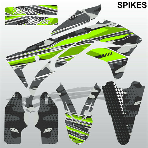 Kawasaki KXF450 2016-2018 SPIKES motocross decals set MX graphics stripes kit