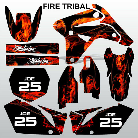Suzuki RMZ 450 2007 FIRE TRIBAL motocross racing decals set MX graphics kit