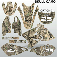 SUZUKI DRZ 400 2002-2020 SKULL CAMO motocross racing decals set MX graphics kit