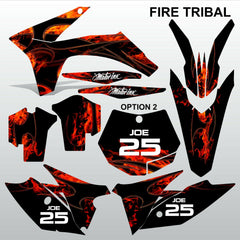 KTM EXC 2012-2013 XC 2011 FIRE TRIBAL motocross decals set MX graphics kit
