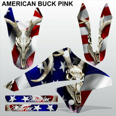 SUZUKI DRZ 125 2008-2019 AMERICAN BUCK PINK motocross decals set MX graphics kit