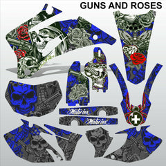 Yamaha WR 250F 2007-2013 GUNS AND ROSES motocross racing decals set MX graphics