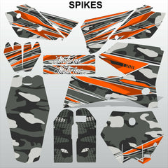 KTM SX 2005-2006 SPIKES motocross racing decals set MX graphics stripes kit