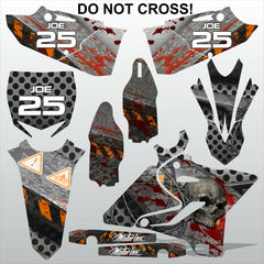 Yamaha YZ 125 250 2015-2017 DO NOT CROSS motocross racing decals MX graphics kit