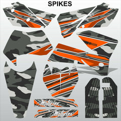 KTM EXC 2005-2007 SPIKES  motocross racing decals set MX graphics stripes kit