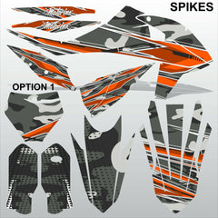 KTM SXF 250-450 2019-2021 SPIKES motocross racing decals set MX graphics stripes
