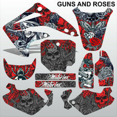 Honda CR85 2003-2012 GUNS AND ROSES motocross decals set MX graphics kit