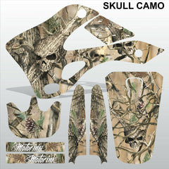 Kawasaki KX125-250 1999-2002 SKULL CAMO motocross racing decals set MX graphics