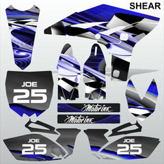 Yamaha YZF 250 2010-2012 SHEAR motocross racing decals set MX graphics kit