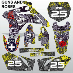 SUZUKI RMZ 450 2006 GUNS AND ROSES motocross racing decals set MX graphics kit