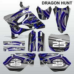Yamaha YZ 125 250 2002-2005 DRAGON HUNT motocross decals set MX graphics kit