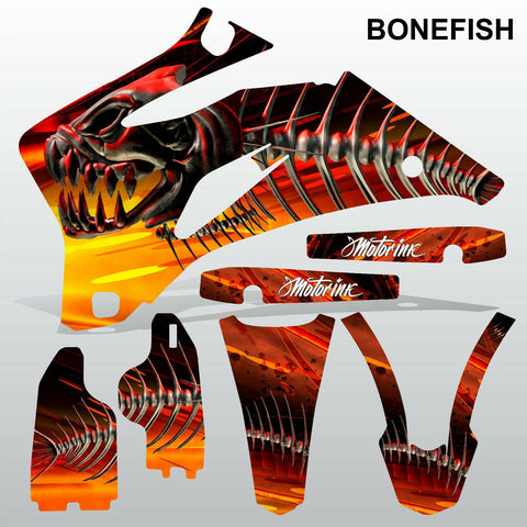 Yamaha WR 250F 2007-2013 BONEFISH motocross race decals set MX graphics kit