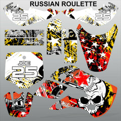 Kawasaki KLX 110 2000-2009 RUSSIAN ROULETTE motocross decals MX graphics stripes