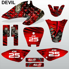 Honda XR 80-100 2001-2004 PUNISHER SKULL DEVIL motocross decals MX graphics kit