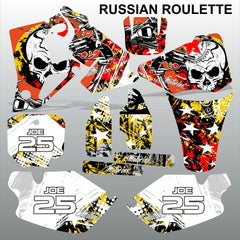 Honda CR80 1996-2002 RUSSIAN ROULLETE motocross decals set MX graphics kit