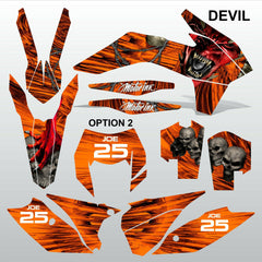 KTM EXC 2014 DEVIL PUNISHER motocross decals set MX graphics stripe kit