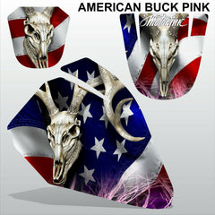 Yamaha PW 80 AMERICAN BUCK PINK motocross racing decals set MX graphics kit