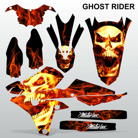 Yamaha YZF 250 450 2014 GHOST RIDER race motocross decals set MX graphics kit