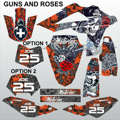 HUSQVARNA 250 450 510 2008-2010 GUNS AND ROSES motocross decals set MX graphics