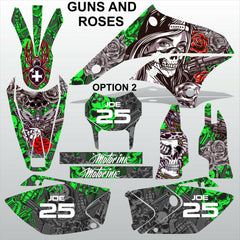 Kawasaki KLX 450 2008-2012 GUNS AND ROSES motocross decals set MX graphics kit