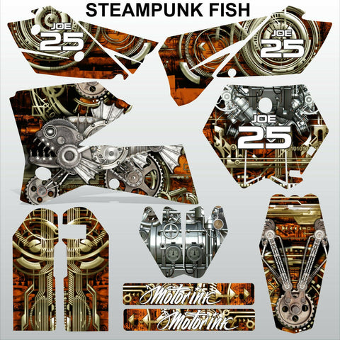 KTM SX 2005-2006 STEAMPUNK FISH motocross decals racing stripes set MX graphics